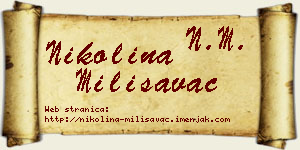 Nikolina Milisavac vizit kartica